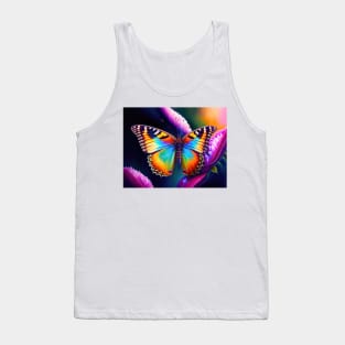 Bright Colourful Butterfly oil painting Tank Top